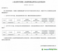 上海環(huán)境能源交易所：調(diào)整上海碳配額遠期保證金參數(shù)